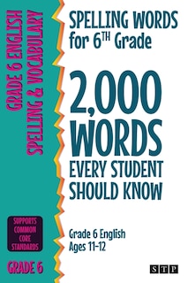Couverture_Spelling Words For 6th Grade