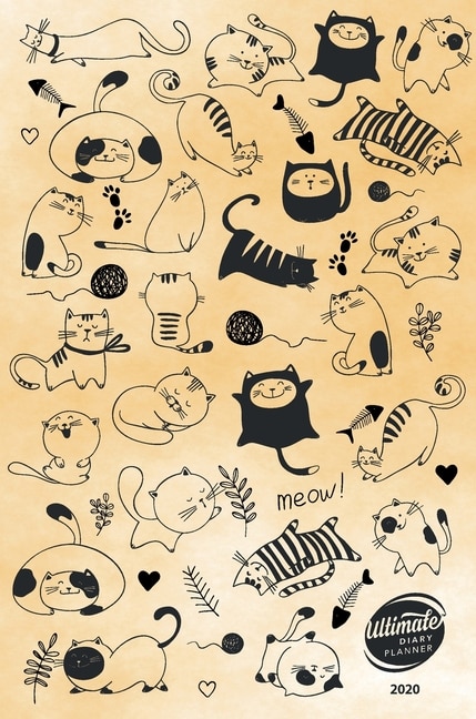 A5 Ultimate Diary Planner 2020 (cats) Goal Setting, Week & Year To View, To Do Lists, Stats Tracking, Vision Board, Note Pages, Facebook Group. Full Colour. Dec 2019-dec 2020