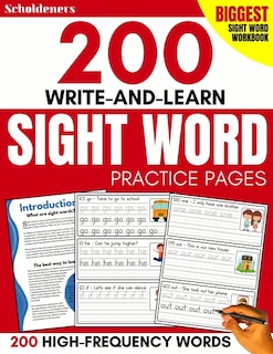 200 Write-and-learn Sight Word Practice Pages: Learn The Top 200 High-frequency Words Essential To Reading And Writing Success (sight Word Books)