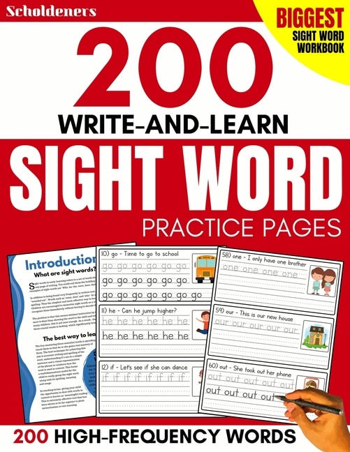 200 Write-and-learn Sight Word Practice Pages: Learn The Top 200 High-frequency Words Essential To Reading And Writing Success (sight Word Books)
