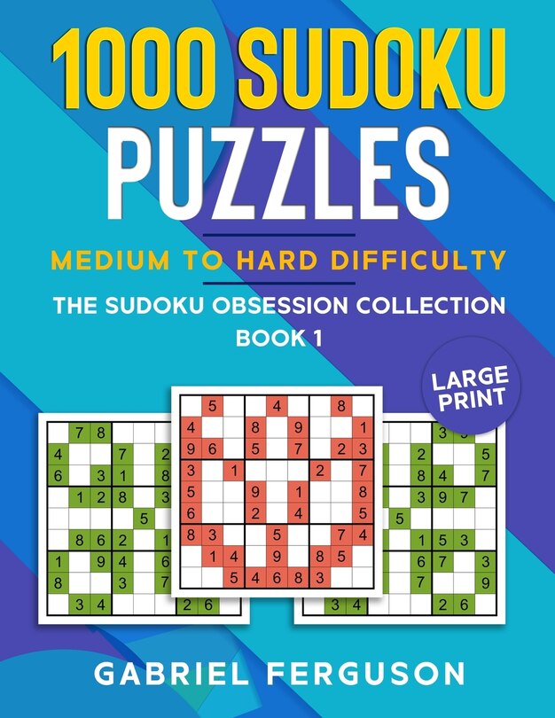Front cover_1000 Sudoku Puzzles Medium to Hard difficulty
