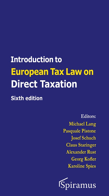 Couverture_Introduction To European Tax Law On Direct Taxation