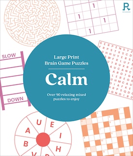 Front cover_Large Print Brain Game Puzzles - Calm (Puzzle Book for Adults)