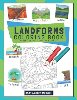 Front cover_Landforms Coloring Book With Definitions Included