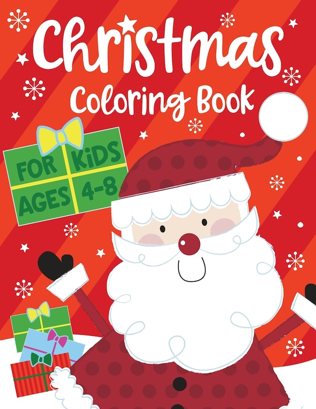 Front cover_Christmas Coloring Book for Kids ages 4-8