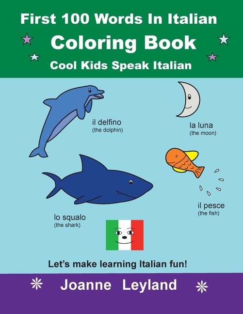 Couverture_First 100 Words In Italian Coloring Book Cool Kids Speak Italian