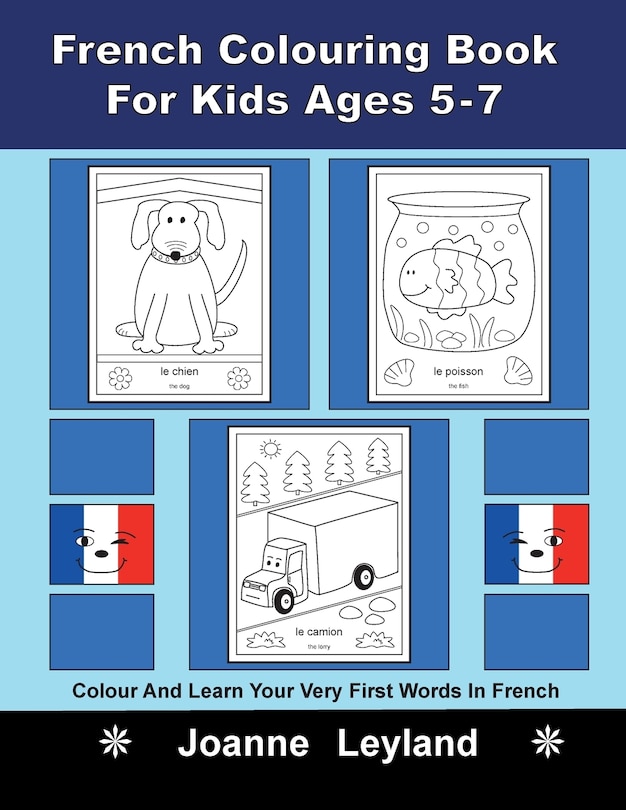 Front cover_French Colouring Book For Kids Ages 5-7
