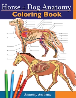 Front cover_Horse + Dog Anatomy Coloring Book