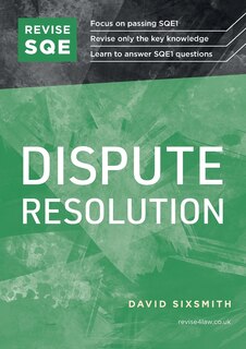 Front cover_Revise SQE Dispute Resolution