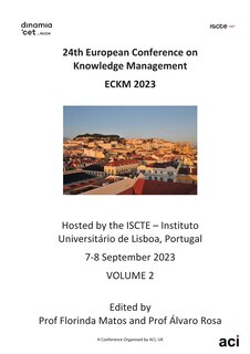 Couverture_ECKM vol 2- Proceedings of the 24th European Conference on Knowledge Management-VOL 2