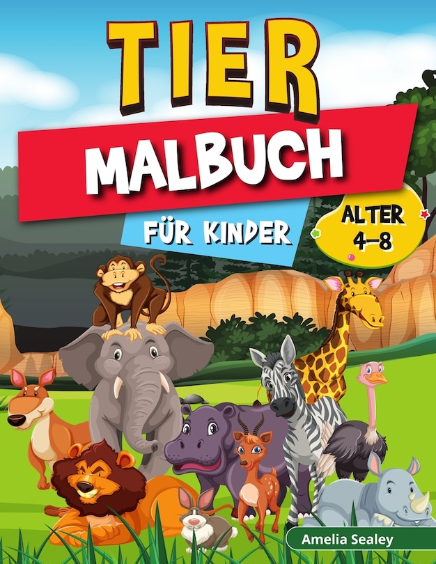 Front cover_Tier-Malbuch für Kinder