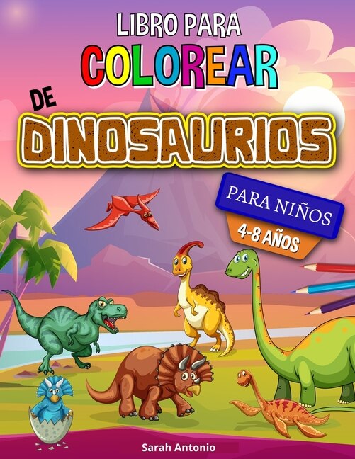 Front cover_Libro para colorear de dinosaurios