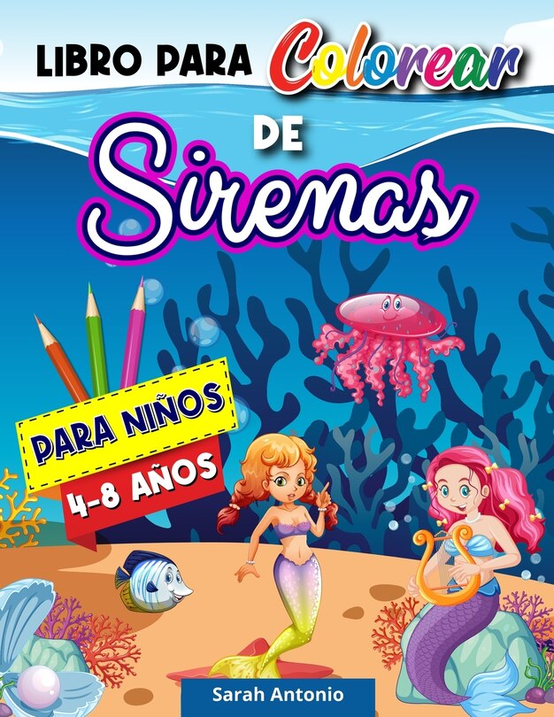 Front cover_Libro para Colorear de Sirenas