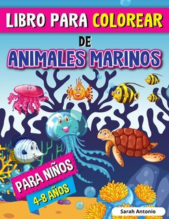 Front cover_Libro para Colorear de Animales Marinos para Niños
