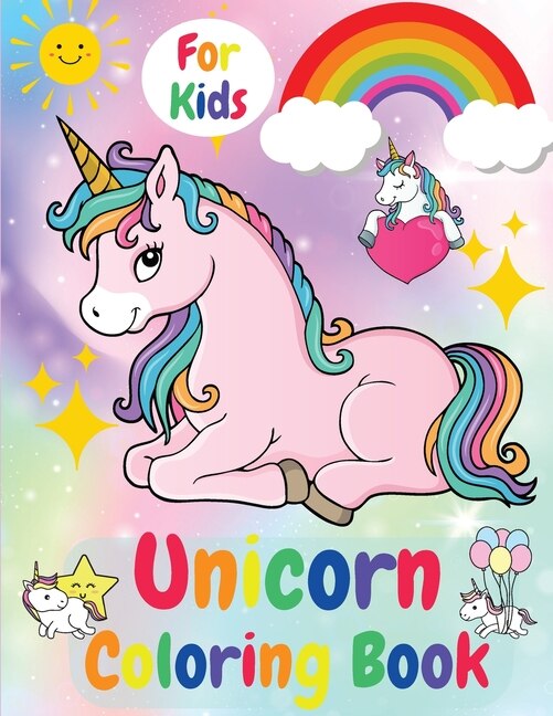 Front cover_Unicorn Coloring Book For Kids