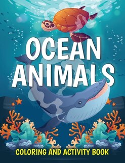 Front cover_Ocean Animals Coloring And Activity Book