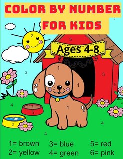 Front cover_Color By Number For Kids Ages 4-8