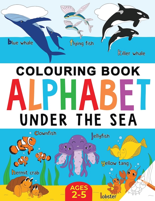 Front cover_Under the Sea Colouring Book for Children