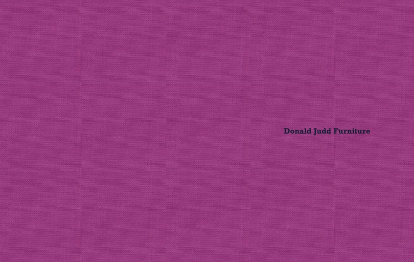 Front cover_Donald Judd Furniture