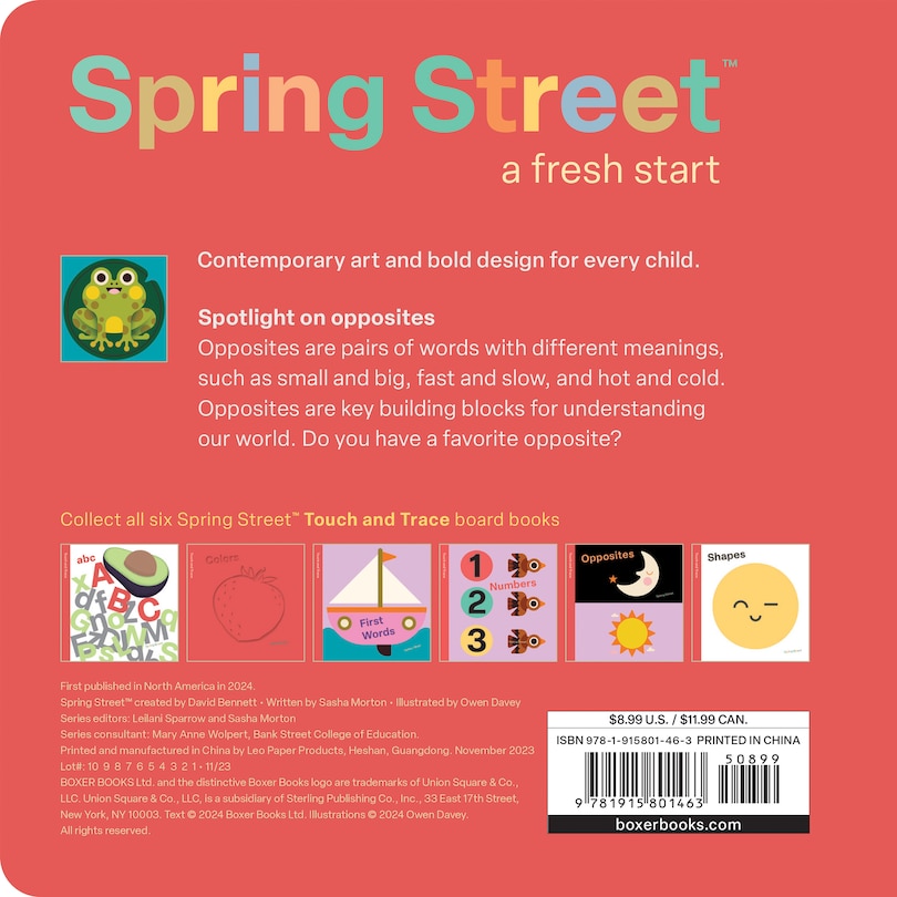 Front cover_Spring Street Touch and Trace: Opposites
