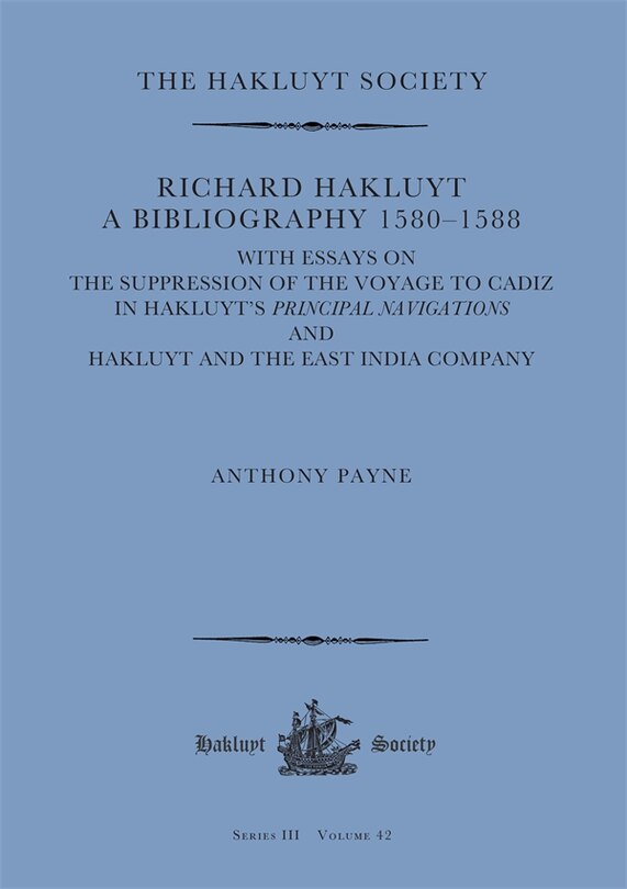Front cover_Richard Hakluyt: A Bibliography 1580–1588