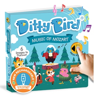 Front cover_Ditty Bird | Music of Mozart | Interactive Classical Music Sound Book for toddlers 1- 3 | Musical books for 1 year old