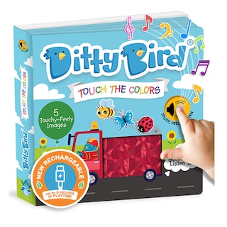 Front cover_Ditty Bird | Touch the Colors | Interactive Sensory Sound book for babies 6 - 18 months | Montessori inspired | Touch and Feel books with textures