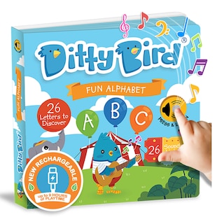 Front cover_Ditty Bird | ABC Fun Alphabet Interactive Sound Book for toddlers 1- 3 | Musical books for preschoolers | Early learning toy