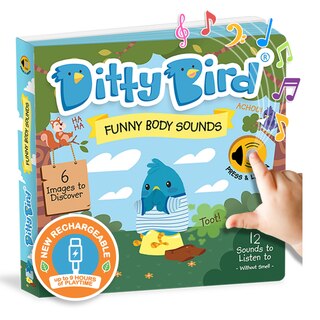 Front cover_Ditty Bird | Interactive Funny Body Sounds Book for toddlers 1- 3 | Gift for 1 year old boy girl