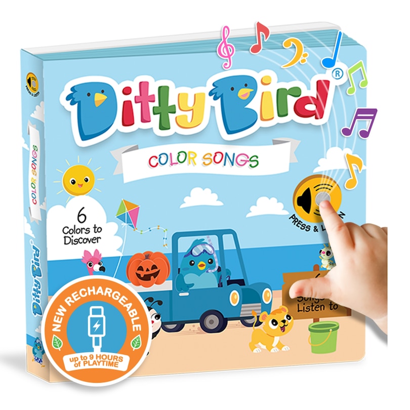 Front cover_Ditty Bird | Color Songs | Interactive Musical Book for toddlers 1- 3 | Early l