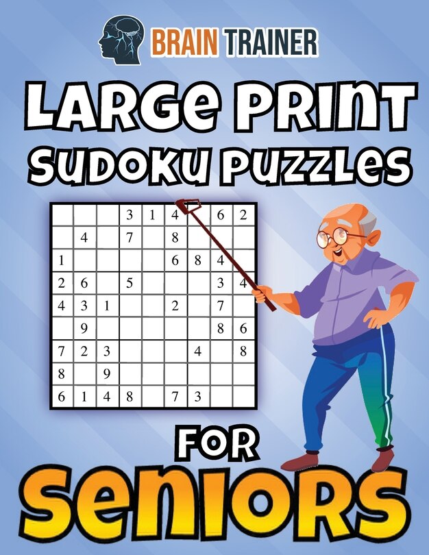 Front cover_Large Print Sudoku Puzzles For Seniors