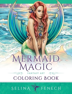Front cover_Mermaid Magic Fantasy Art Coloring Book