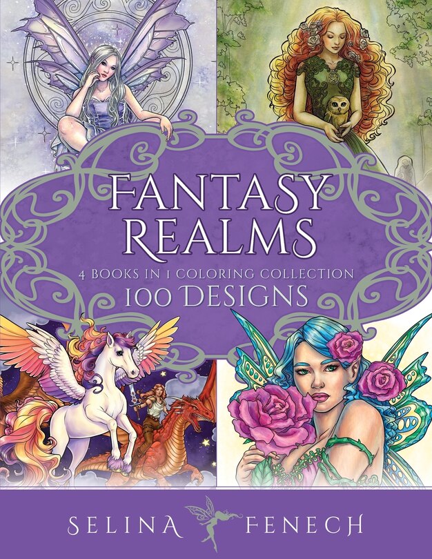 Front cover_Fantasy Realms Coloring Collection