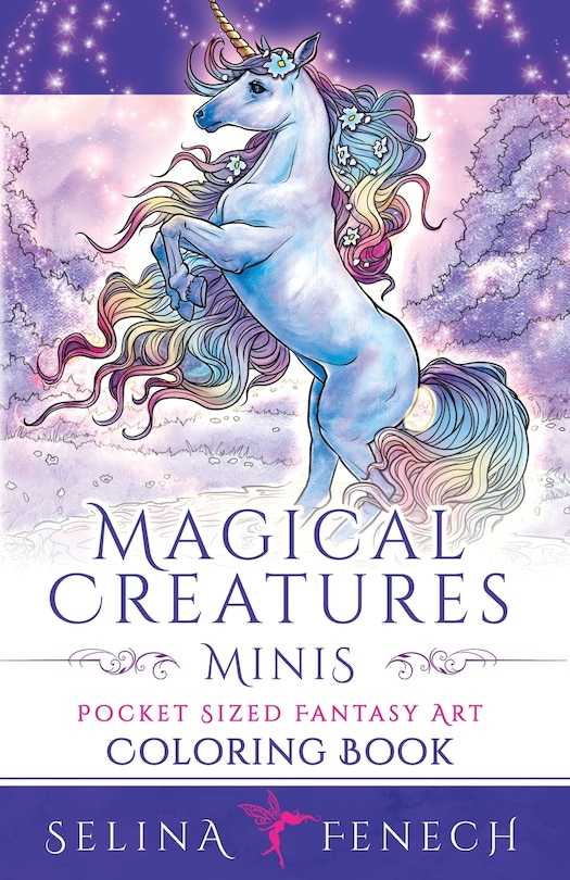 Front cover_Magical Creatures Minis - Pocket Sized Fantasy Art Coloring Book
