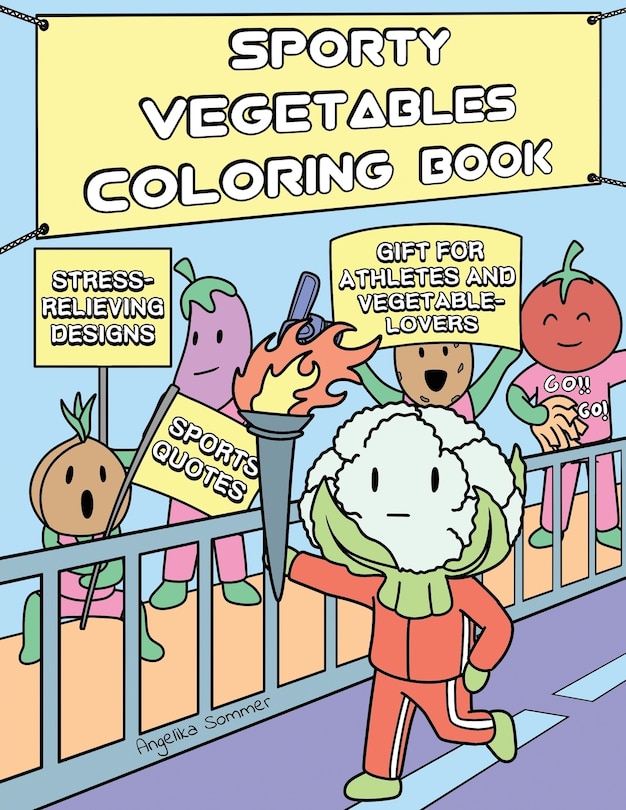 Front cover_Sporty Vegetables Coloring Book