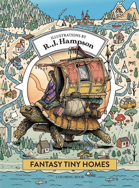 Front cover_Fantasy Tiny Homes Coloring Book