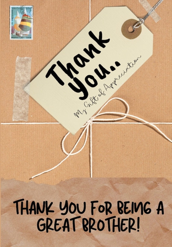 Front cover_Thank You For Being a Great Brother!