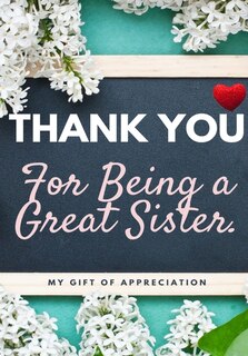 Couverture_Thank You For Being A Great Sister
