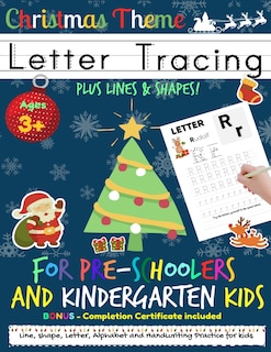 Front cover_Letter Tracing Book For Pre-Schoolers and Kindergarten Kids - Christmas Theme