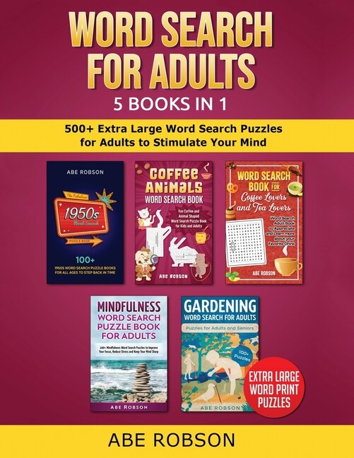 Front cover_Word Search for Adults 5 Books in 1