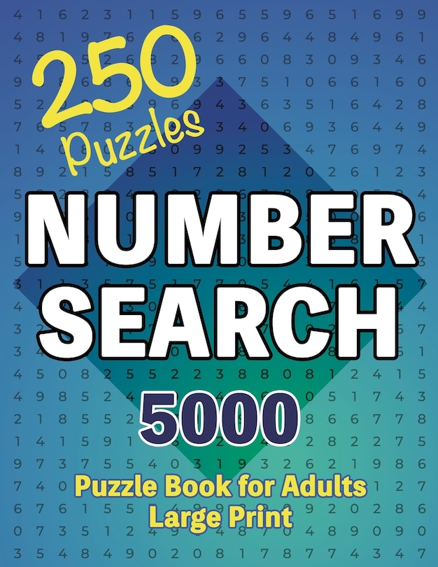 Front cover_Number Search Puzzle Book 250 Games