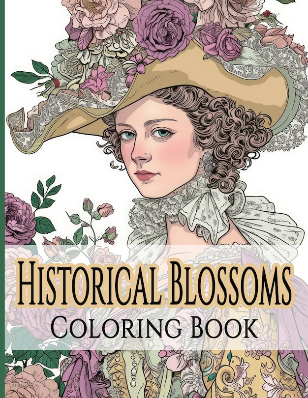 Front cover_Historical Blossoms Coloring Book