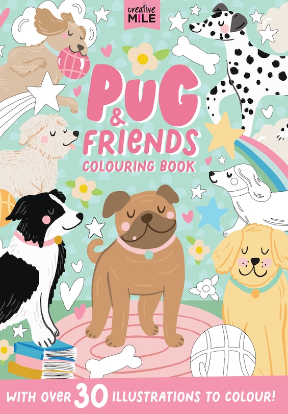 Couverture_Pug & Friends Colouring Book