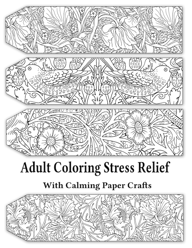 Front cover_Adult Coloring Stress Relief with Calming Paper Crafts