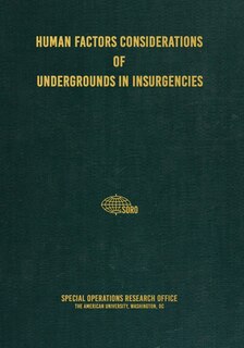 Front cover_Human Factors Considerations of Undergrounds in Insurgencies