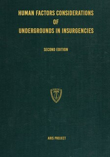 Front cover_Human Factors Considerations of Undergrounds in Insurgencies