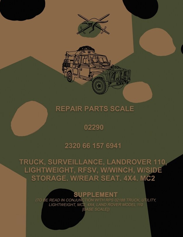 Couverture_Repair Parts Scale, Truck, Surveillance, Land Rover 110, Lightweight, RFSV, W/Winch, W/Side Storage, W/Rear Seat, 4x4, MC2