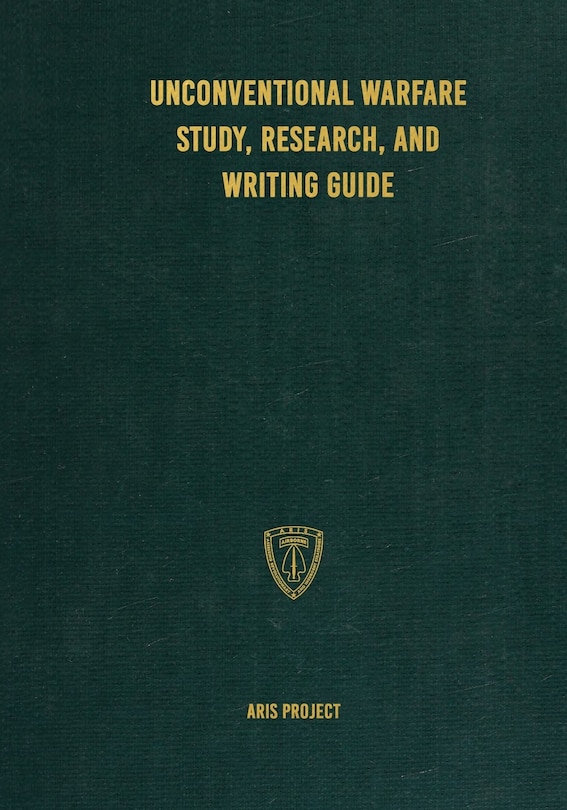 Couverture_Unconventional Warfare Study, Research and Writing Guide
