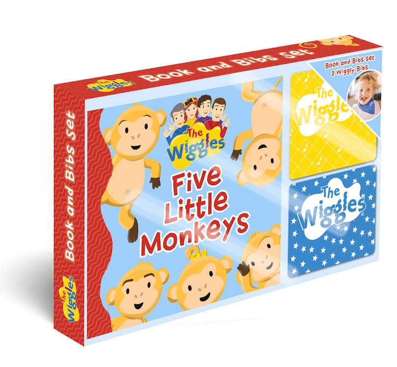 Front cover_Five Little Monkeys Book And Bib Gift Set