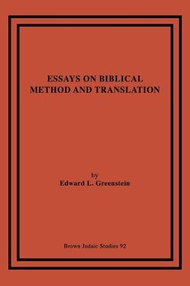 Front cover_Essays on Biblical Method and Translation